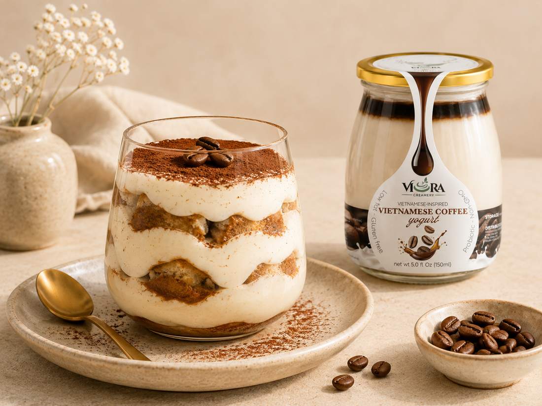 Vietnamese Coffee Yogurt Tiramisu