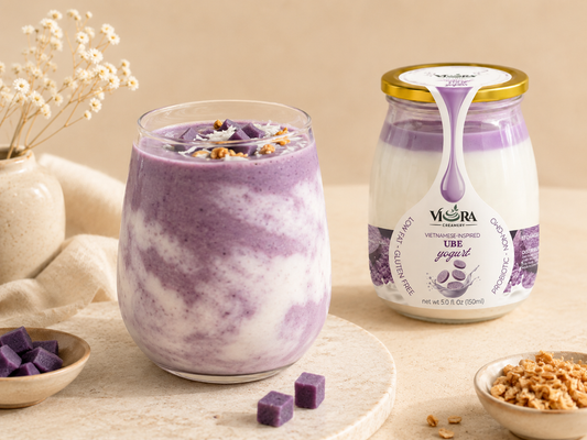 Creamy Ube Yogurt Smoothie with Vietnamese-Style Yogurt