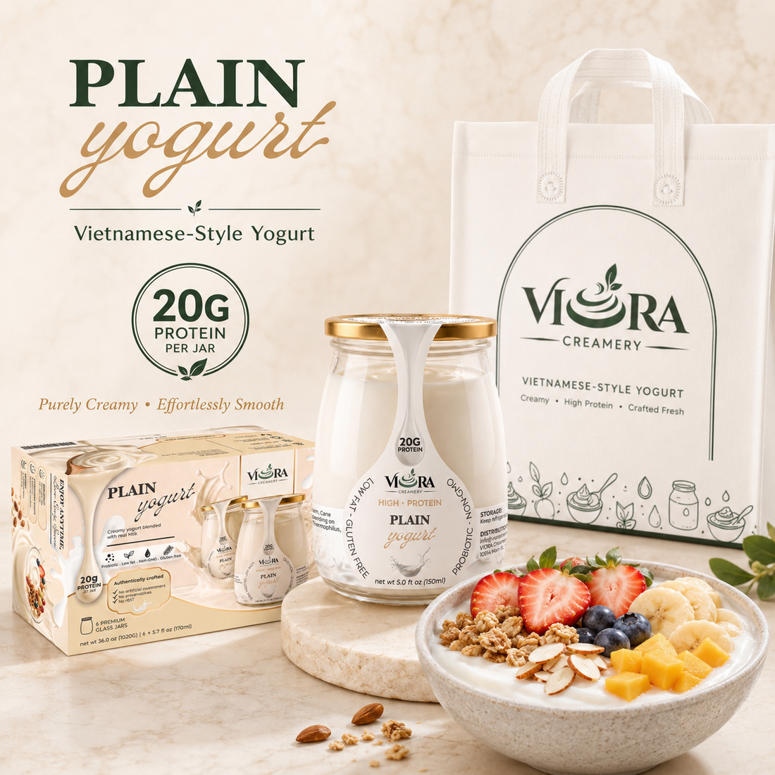 Plain Vietnamese-Style Yogurt