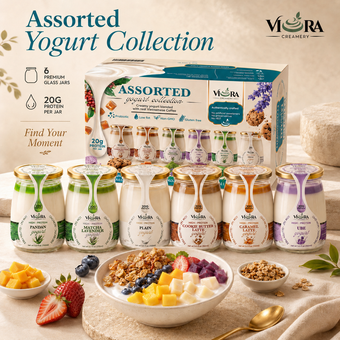 Vietnamese-Style Probiotic Yogurt Variety Box